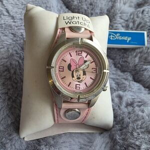 NWT-Light Up Disney Pink Minnie Mouse Women's Watch